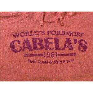 Cabela’s L Long Sleeve Full Zip Hoodie‎ Distressed Sweatshirt Hibiscus Color